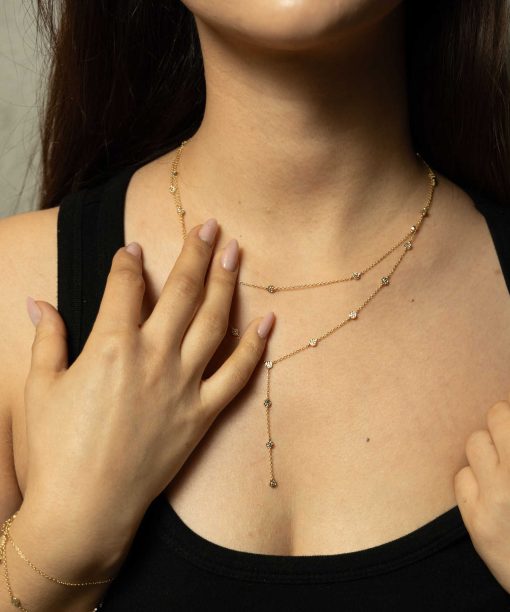 Alternative view of Heat double chain smykke i sølv