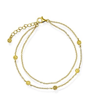 Heat double chain armbånd i sølv