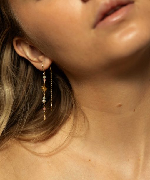 Alternative view of Fleur øredobber i sølv med naturstener