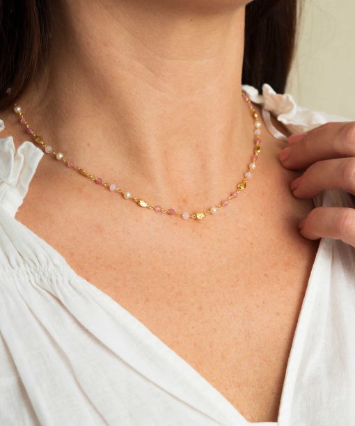 Alternative view of Raven smykke i sølv med naturstener