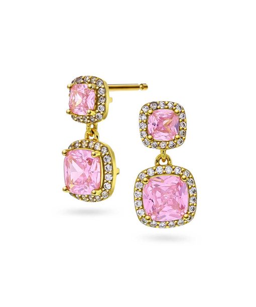 Macy øredobber i sølv med rosa zirkonia