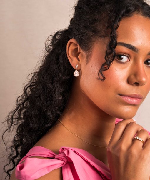 Alternative view of Lulu øredobber i sølv med zirkonia