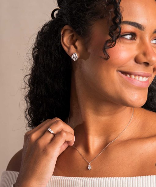 Alternative view of Cara smykke i sølv med zirkonia