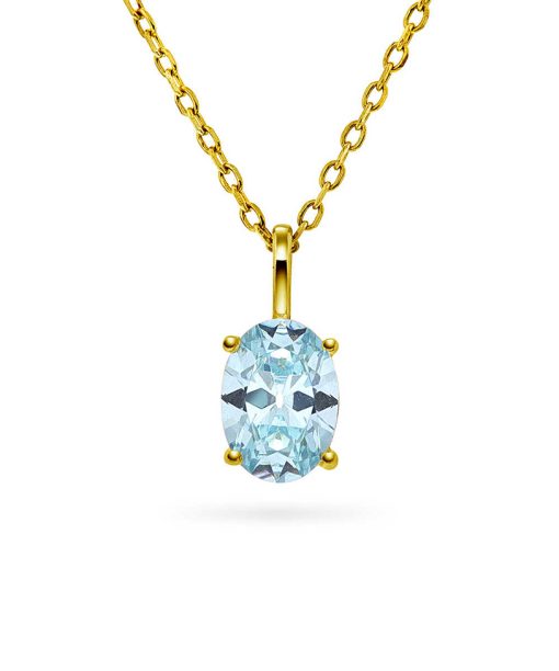 Cara smykke i sølv, turkisblå zirkonia