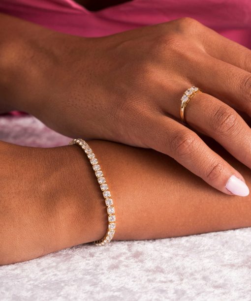 Alternative view of Farah armbånd i sølv med zirkonia