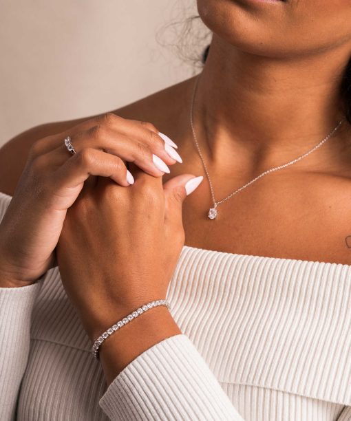 Alternative view of Farah armbånd i sølv med zirkonia