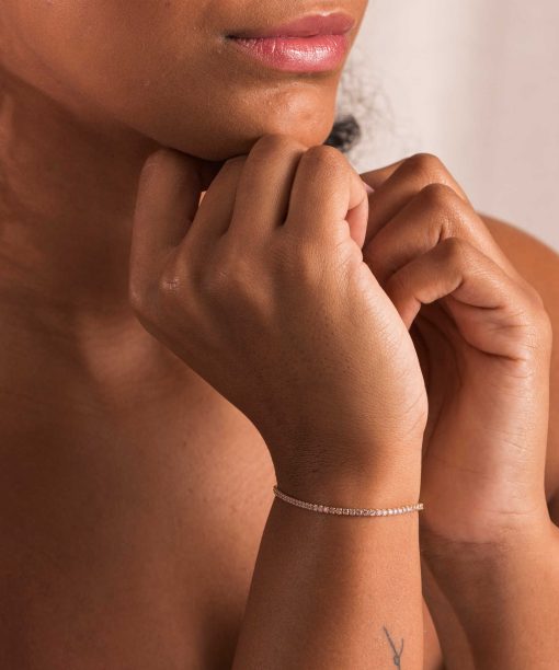 Alternative view of Lola armbånd i sølv med zirkonia