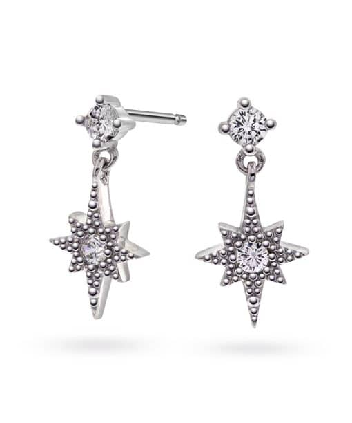 Stars øredobber i sølv med zirkonia