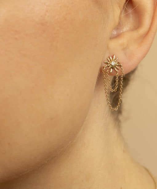 Alternative view of Dawn øredobber i sølv med zirkonia