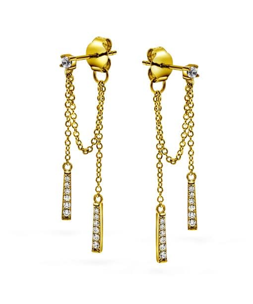 Shimmer øredobber i sølv med zirkonia