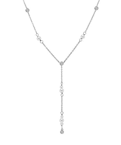 Fairy y-smykke i sølv med perler