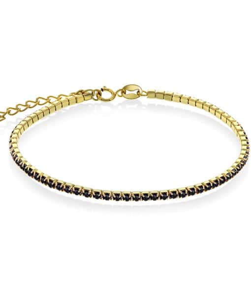 Lola armbånd i sølv med sort zirkonia