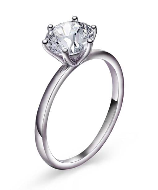 Chloe ring i sølv med blank zirkonia