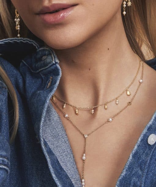 Alternative view of Seashell smykke i sølv med perler