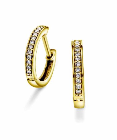 Christophersen Gult Gull Creoler med Diamanter