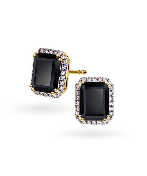 Øredobber i gull med diamant 0,18 ct WSI