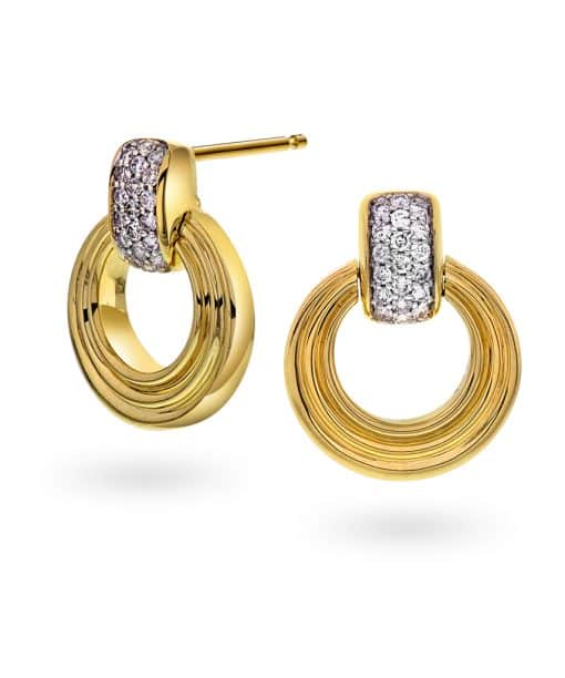 Øredobber i gull med diamant 0,22 ct WSI