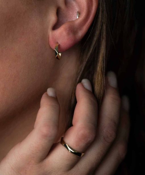 Alternative view of Fasett creoler i gull (2.5mm)