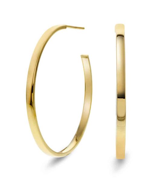 Øreringer i gull med stikk (30mm)