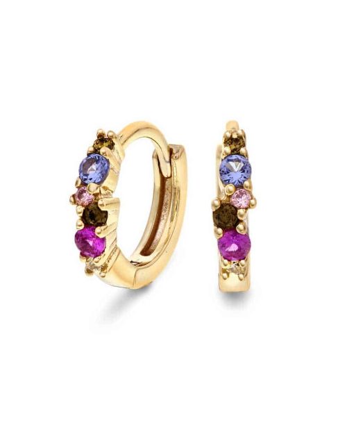 Øreringer i sølv med zirkonia