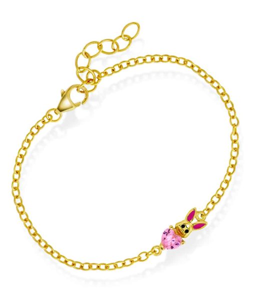 Armbånd i sølv med zirkonia kanin