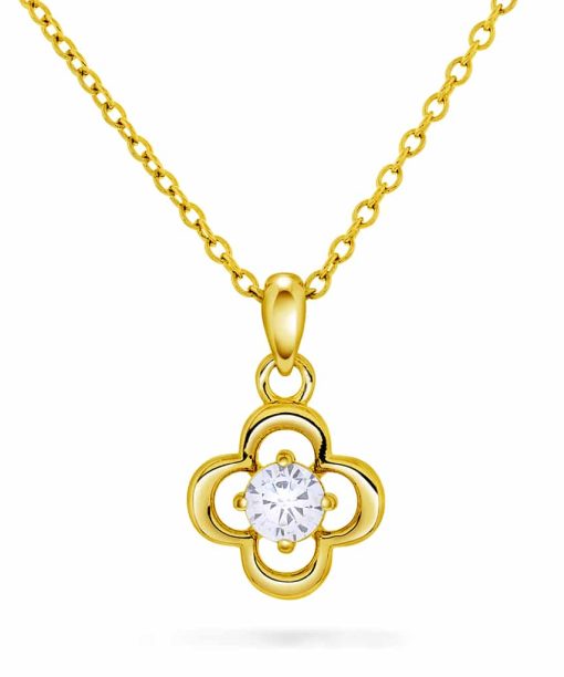 Smykke i sølv med hvit zirkonia