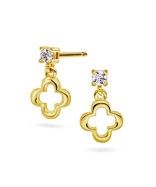 Øredobber i sølv med hvit zirkonia