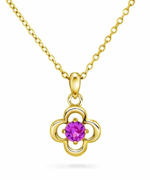 Smykke i sølv med rosa zirkonia