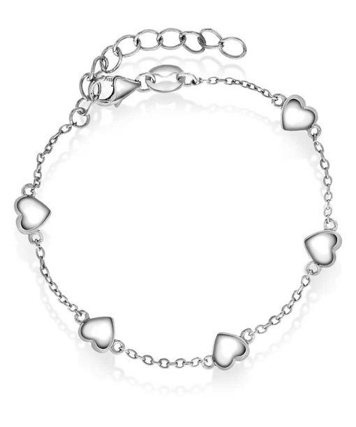 Armbånd i sølv hjerter