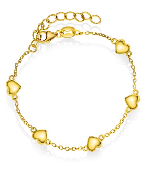 Armbånd i sølv hjerter