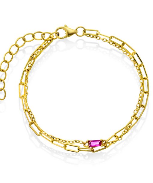 Armbånd i sølv med zirkonia