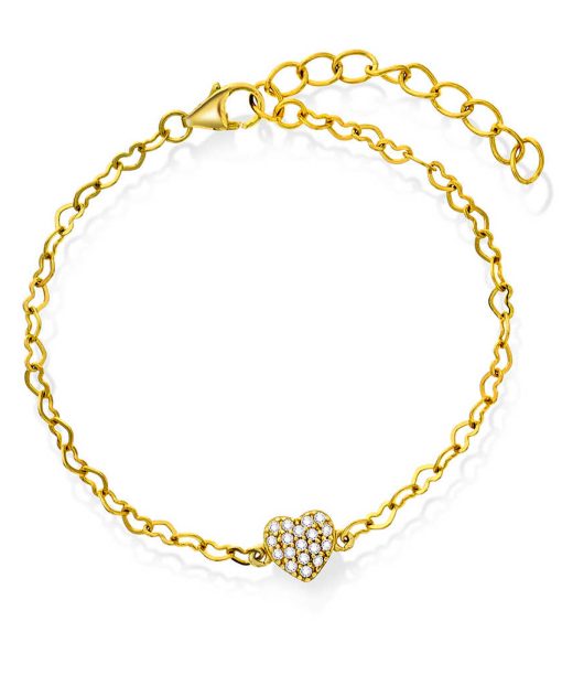 Armbånd til barn i sølv med zirkonia