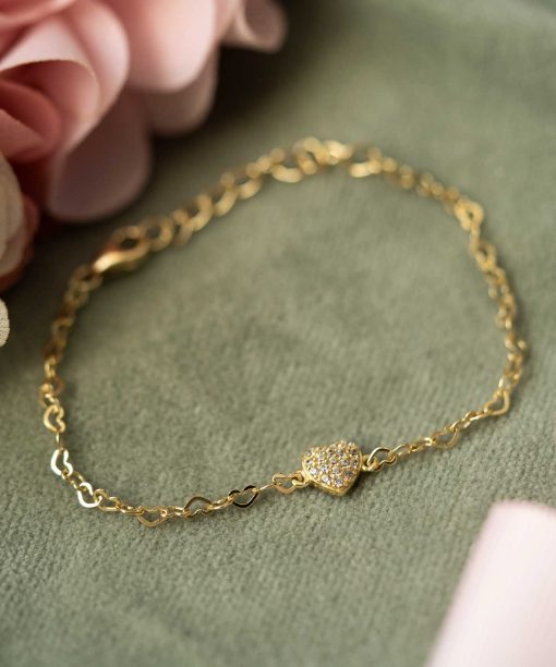 Alternative view of Armbånd til barn i sølv med zirkonia