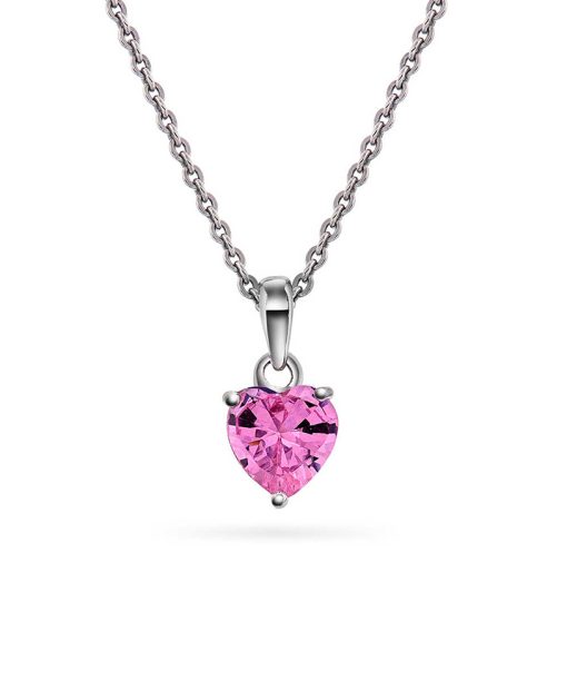 Smykke i sølv med zirkonia hjerte