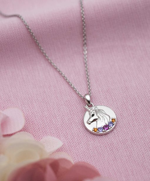 Alternative view of Smykke i sølv med zirkonia unicorn