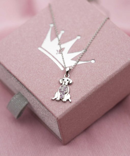 Alternative view of Smykke i sølv med zirkonia hund