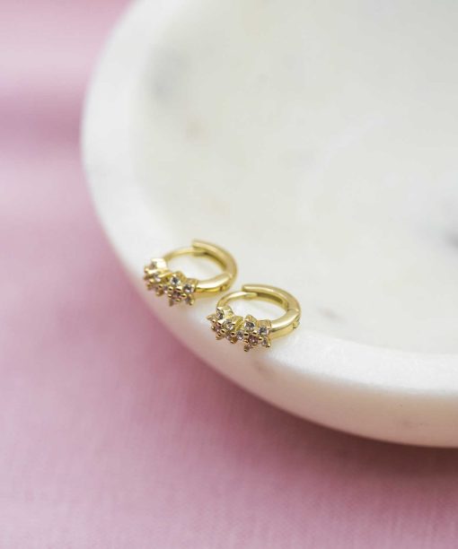 Alternative view of Øreringer i sølv med zirkonia