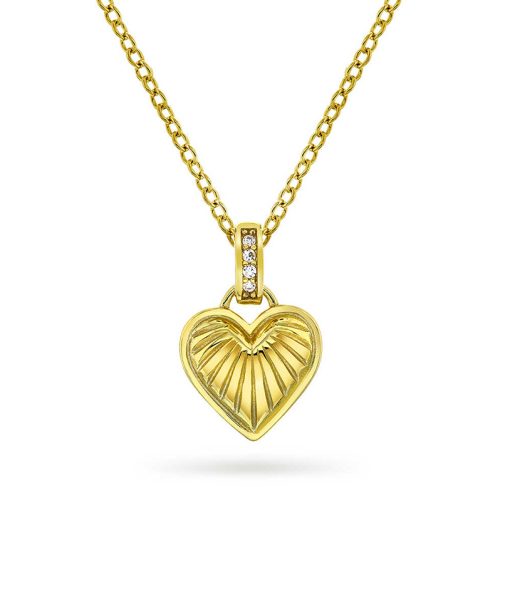 Smykke i sølv med zirkonia hjerte