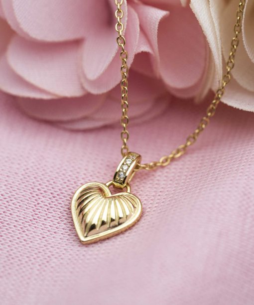 Alternative view of Smykke i sølv med zirkonia hjerte