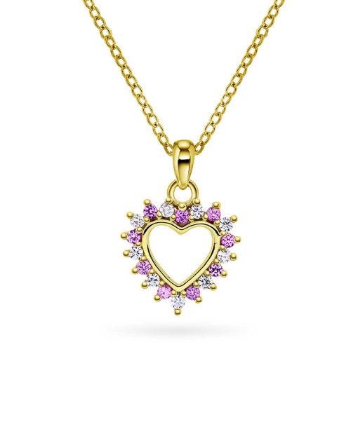 Smykke i sølv med zirkonia hjerte