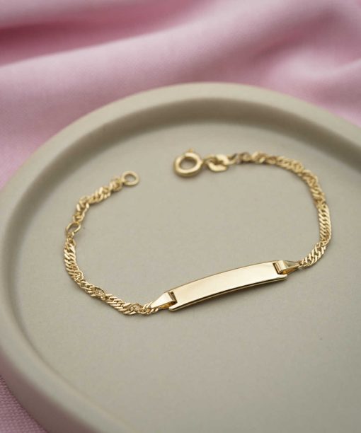 Alternative view of Armbånd i gull med plate 2,32 mm