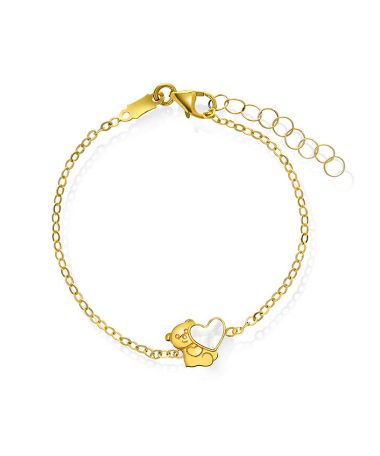Armbånd i gull med perlemor bams