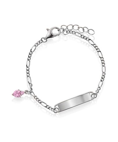 Armbånd i sølv med zirkonia hjerte