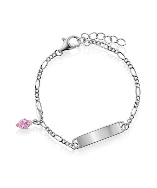 Armbånd i sølv med zirkonia hjerte