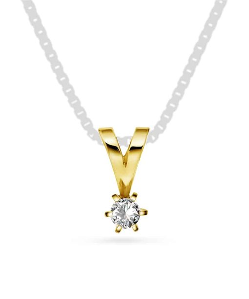 Superstar anheng i gull, DIamant 0.10ct (TWSI)