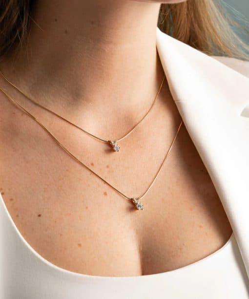 Alternative view of Superstar anheng i gult gull med diamant 0,36 ct TWSI