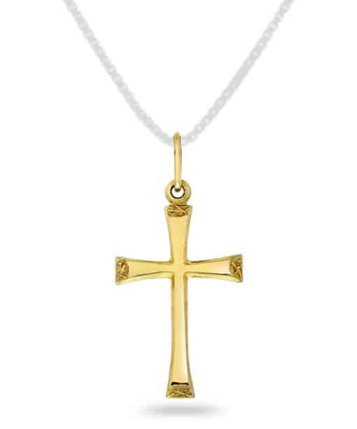 Korssmykke i gult gull 27,5mm