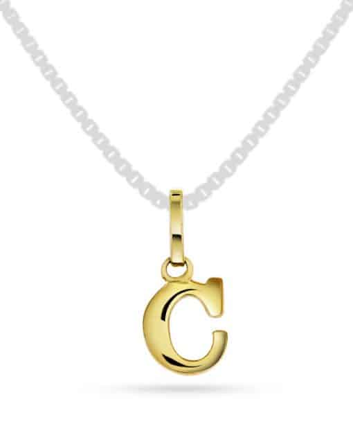 Bokstavsmykke i gult gull, C-anheng
