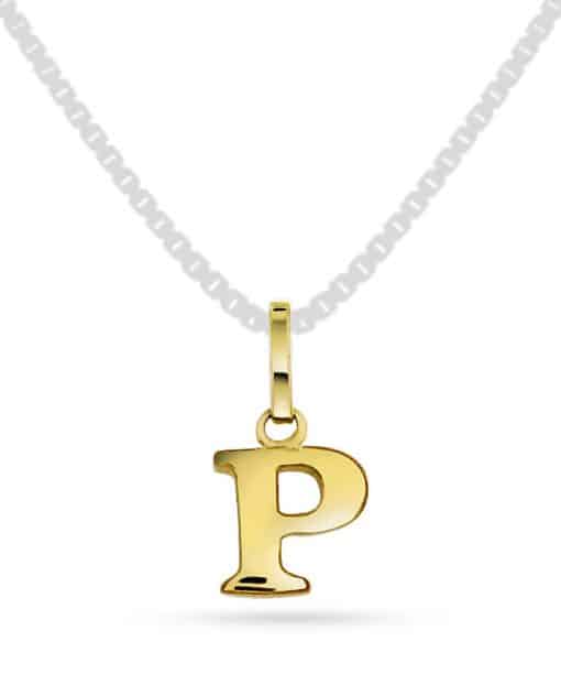 Bokstavsmykke i gult gull, P-anheng