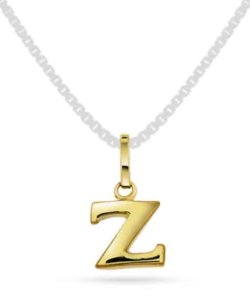 Bokstavsmykke i gult gull, Z-anheng